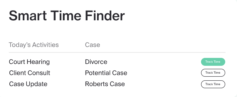 Smart Time Finder will help you capture every billable minute. Learn more on the MyCase website.